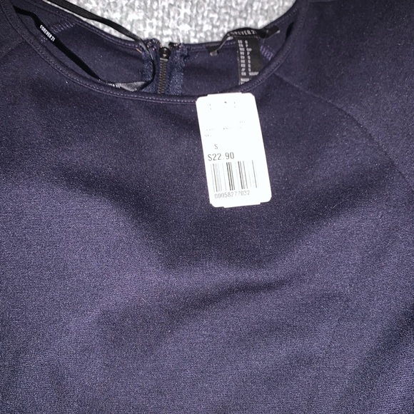 Forever 21 small navy blue fitted dress - Picture 2 of 2